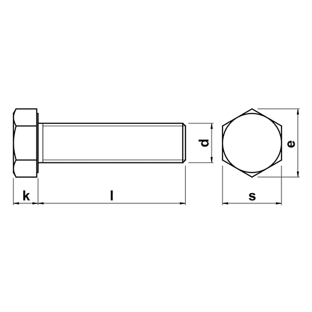 Болт шестигранный М10х25 мм, DIN 933/ГОСТ 7798-70, цинк, 5 кг - 2