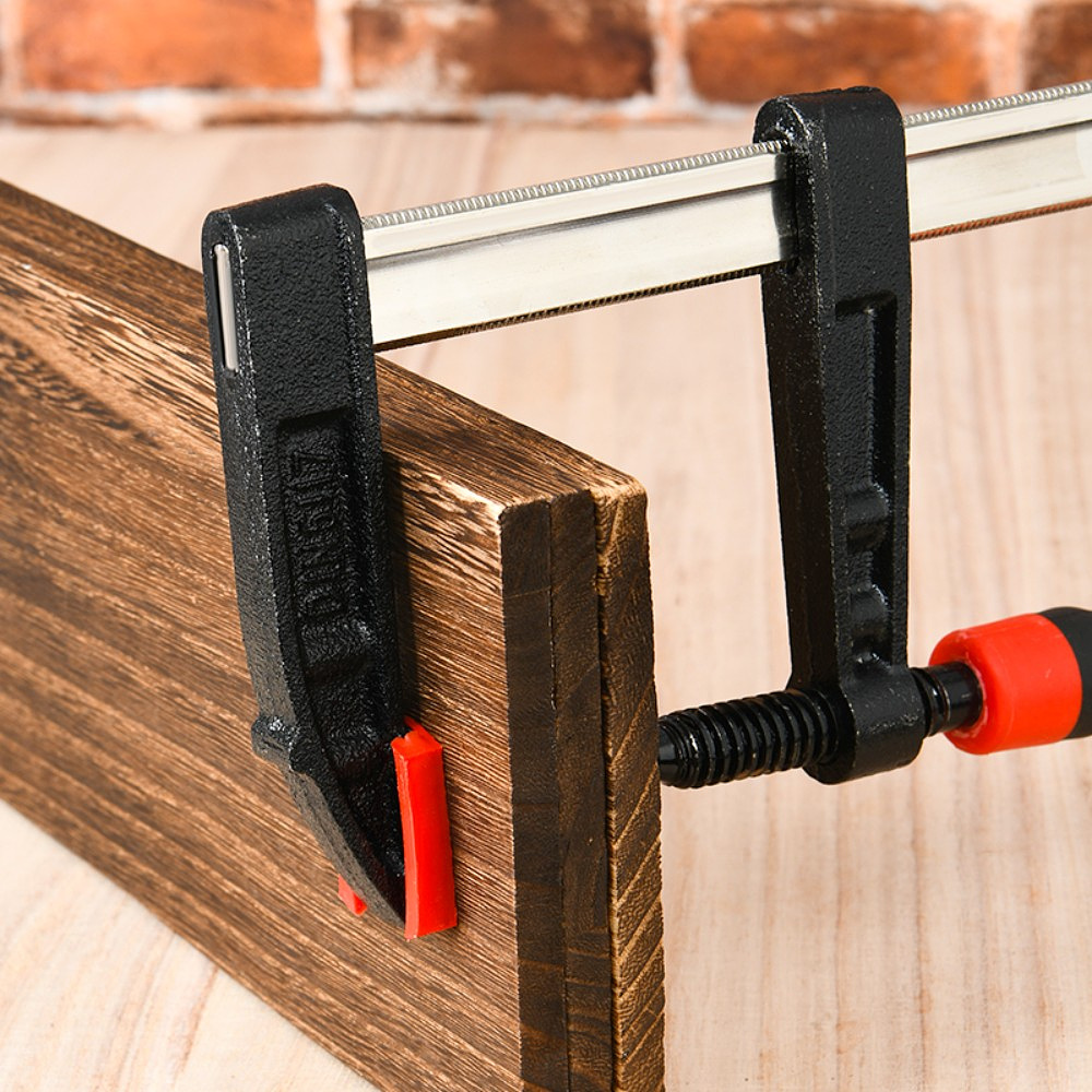 Струбцина F-образная Deli RS EDL110830Z, 80х300 мм, усиленная, черный, красный - 6