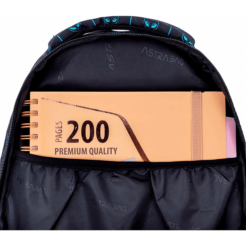 Рюкзак школьный "Neon Ufo", черный  - 8