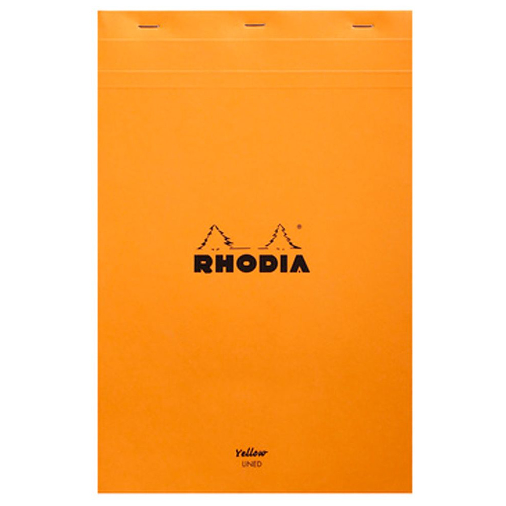 Блокнот "Rhodia", А4+, 80 листов, линейка, оранжевый