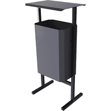 Урна уличная для мусора СТАНДАРТ, 35 л, металл, серый