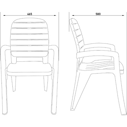 Кресло садовое "Прованс", пластик, белый - 10