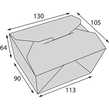 Контейнер бумажный 600 мл, 130/113х105/90х64, 50 шт/упак, крафт - 4