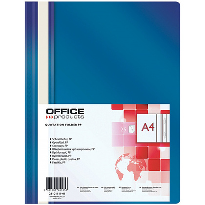 Папка-скоросшиватель "Office Products", А4, темно-синий