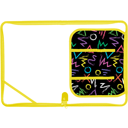 Папка для тетрадей "Цветной хаос", А4, желтый