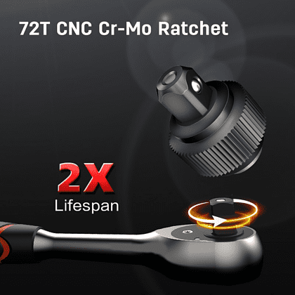 Набор инструмента Deli RS EDQ45100, 1/4", 1/2", 100 шт. - 6