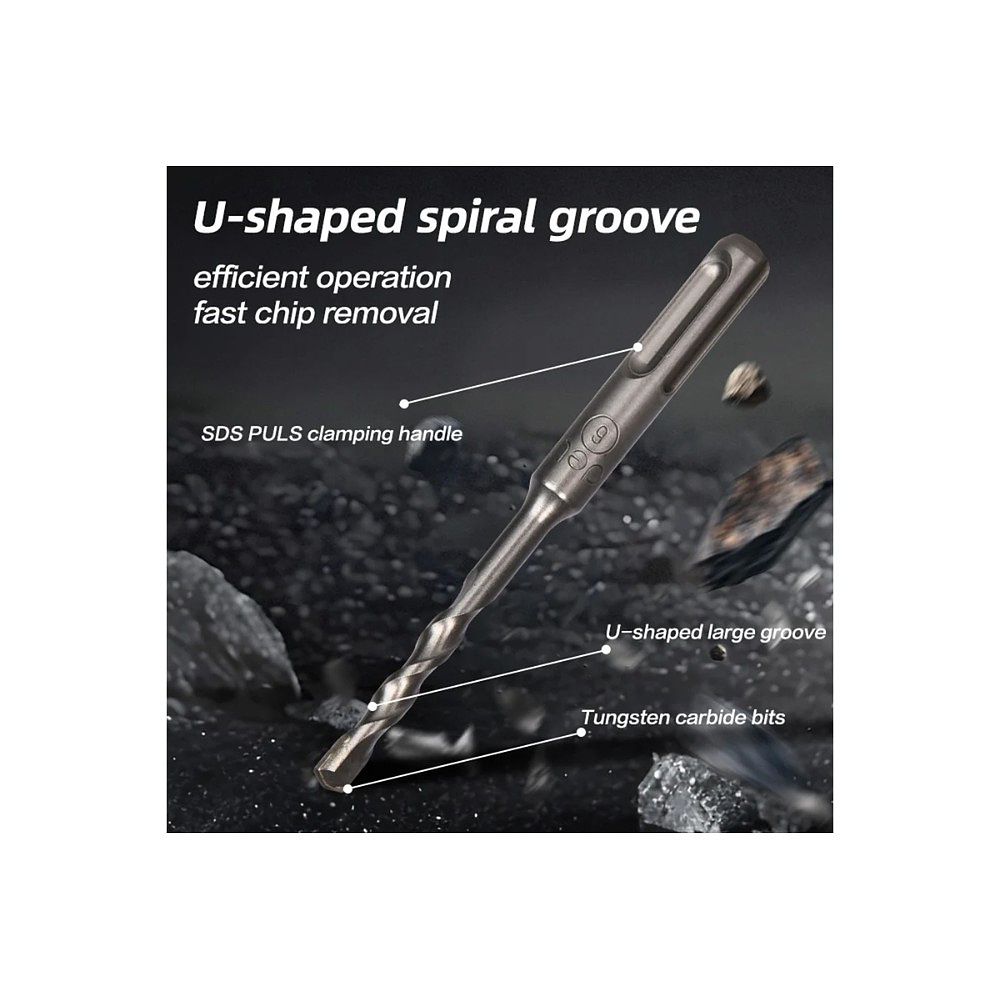 Бур по бетону Deli YS EDH-Y06110, 6x110 мм, SDS-PLUS - 3