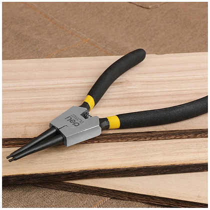 Съемники стопорных колец Deli YS EDL20521-4, 180 мм., набор 4 шт., желтый, черный - 6