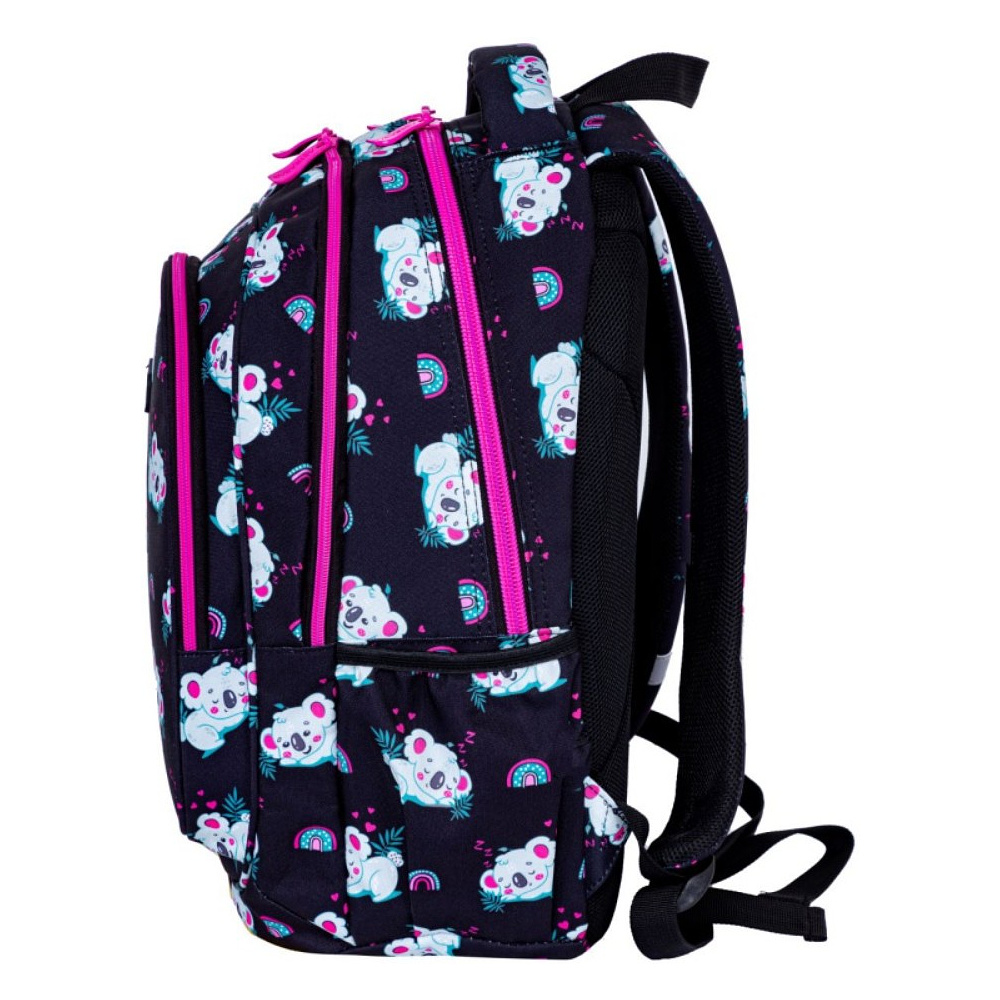 Рюкзак школьный Astra "Sleepy Koala", черный, розовый - 3