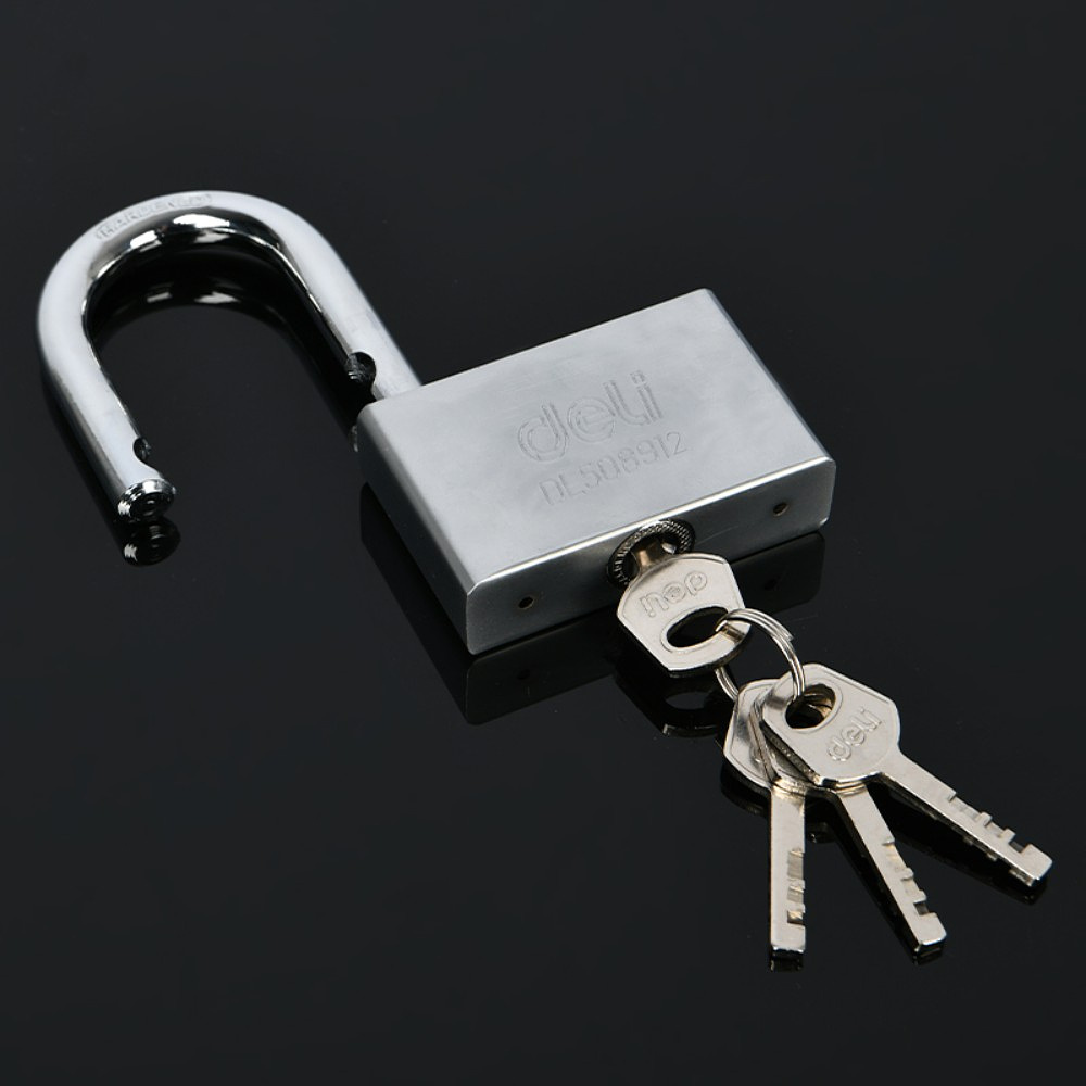 Замок навесной Deli YS EDL508912, 70 мм, автомат, 4 ключа - 6