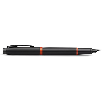 Ручка перьевая Parker "IM Vibrant Rings F315", M, черный, оранжевый, патрон синий - 5