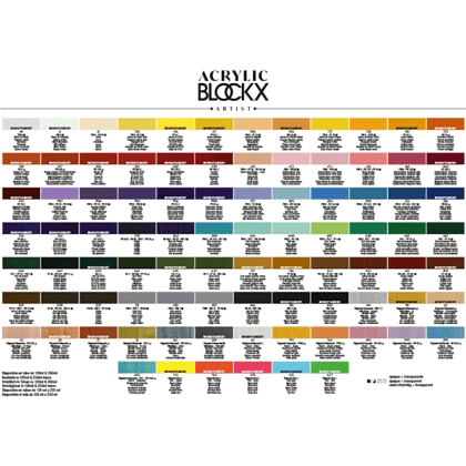 Набор акриловых красок "Blockx. Primaries", 5 цветов, 120 мл - 6