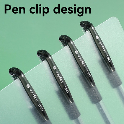 Ручка гелевая "Go Glide", 0.5 мм, прозрачный, стерж. черный - 6