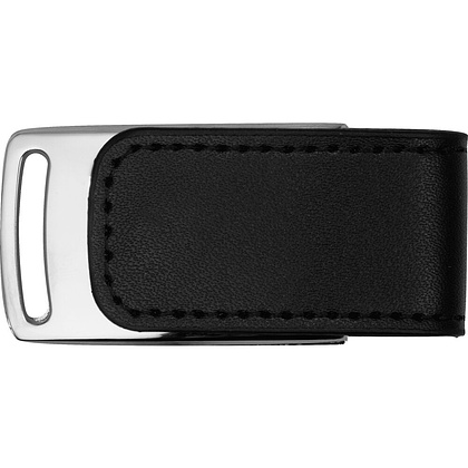 USB Flash накопитель 3.0 64 Gb VDL-014, металл, кожзам, черный  - 2