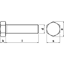 Болт шестигранный М6х16 мм, DIN 933/ГОСТ 7798-70, цинк, 5 кг