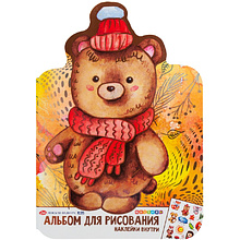 Альбом для рисования "Цветик. Мишка" с наклейками, 276х195 мм, 32 листа