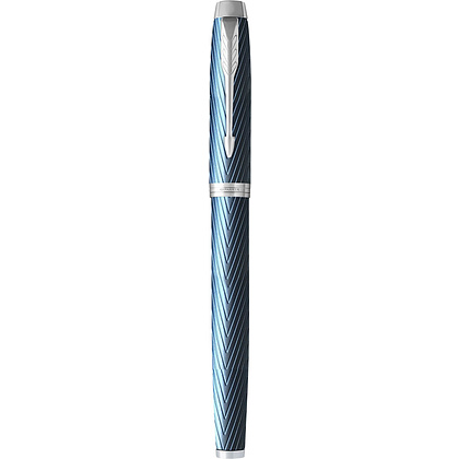 Ручка перьевая Parker "IM Premium Blue Grey CT", F, голубой, серебристый, патрон синий - 3
