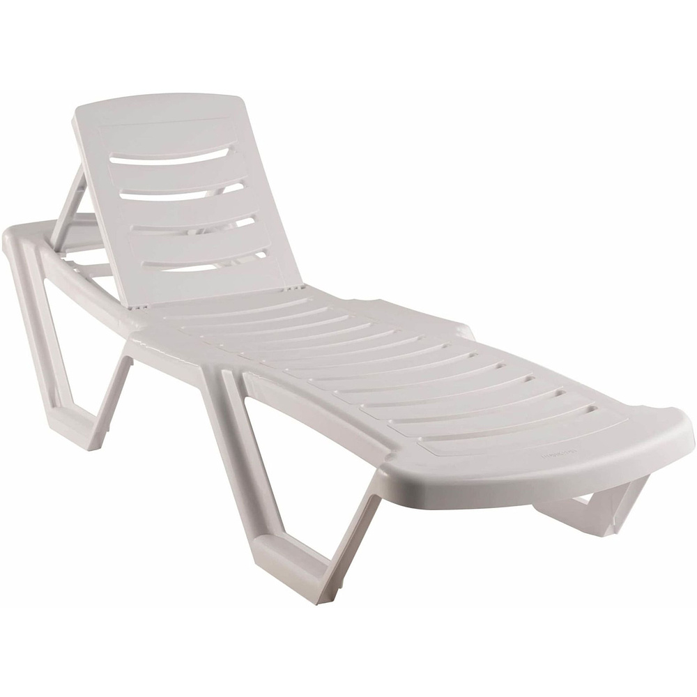 Шезлонг Элластик, пластик, белый