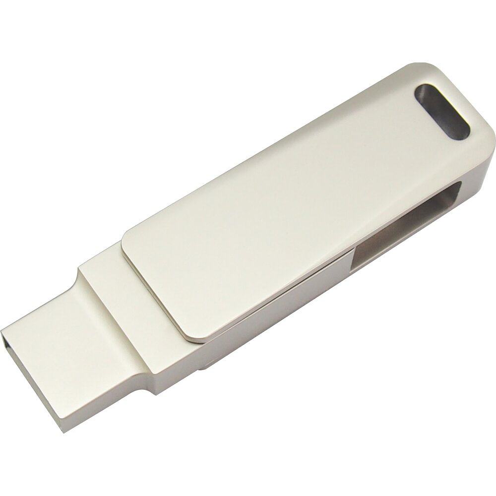 USB Flash накопитель 3.0 128 Gb СК-046, TypeC Dual, металл, серебристый - 3