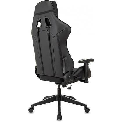 Кресло игровое Zombie VIKING 4 AERO Edition, экокожа, ткань, пластик, черный - 7