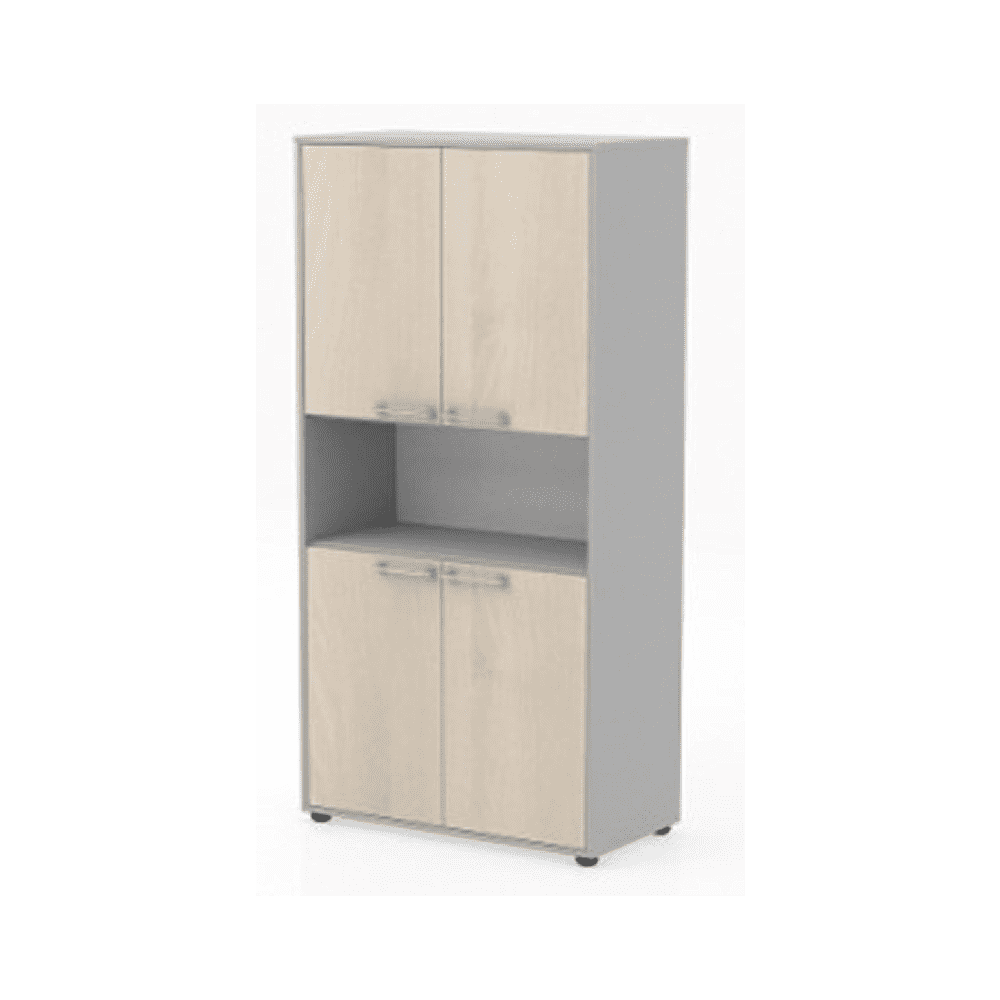 Коллекция Титан Шкаф ТН450/2+ТНД22+ТНТ80/2, 800х400х1825, с 2-мя комплектами глухих малых дверей и топом