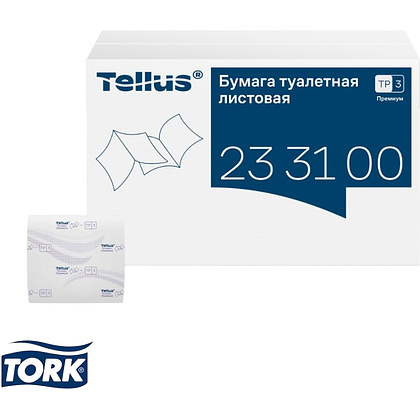 Бумага туалетная Tellus Премиум TР3, листовая, 200 листов, 2 слоя