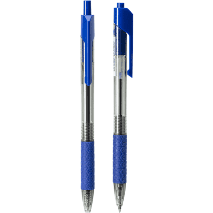 Ручка шариковая автоматическая "Arrow", 0.7 мм, прозрачный, синий, стерж. синий - 2