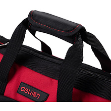 Сумка для инструментов Deli RS DL5862, 400х180х280 мм, ткань Oxford, черный, красный