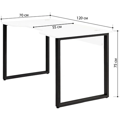 Стол компьютерный игровой Millwood Лофт Гонконг (ДТ-3), 1200x700 мм, белый, черный - 3