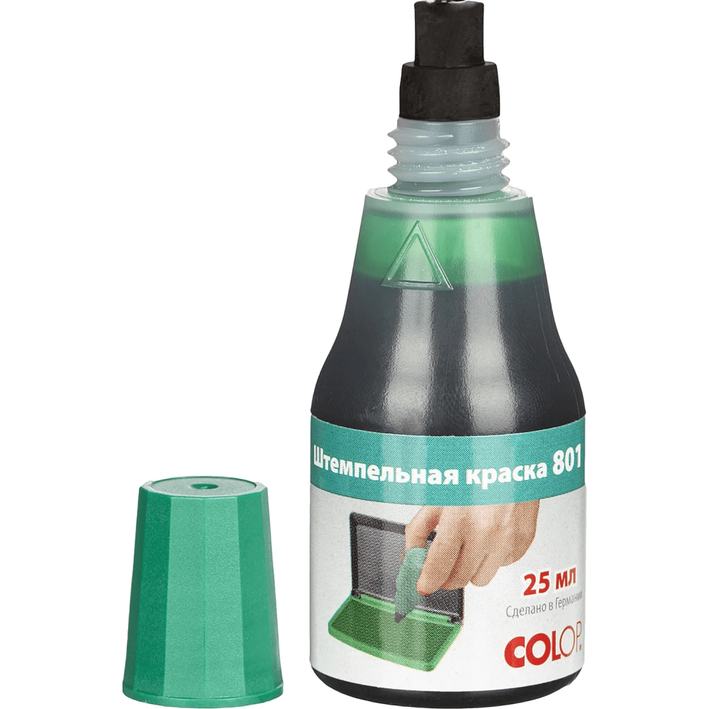 Краска штемпельная "Colop", 25 мл, зеленый - 3
