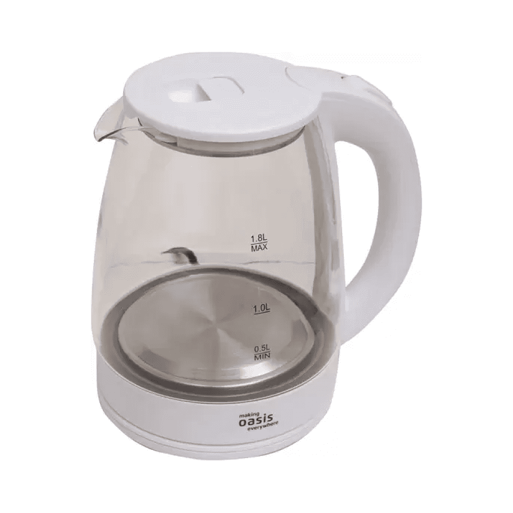 Электрочайник Oasis K-8GW, пластик, стекло, белый - 2