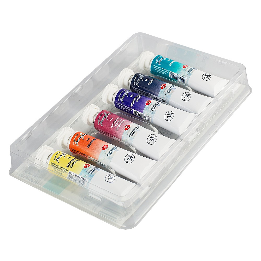 Краски акварельные "Белые ночи полночь закат", набор 6 цветов, тубы - 5