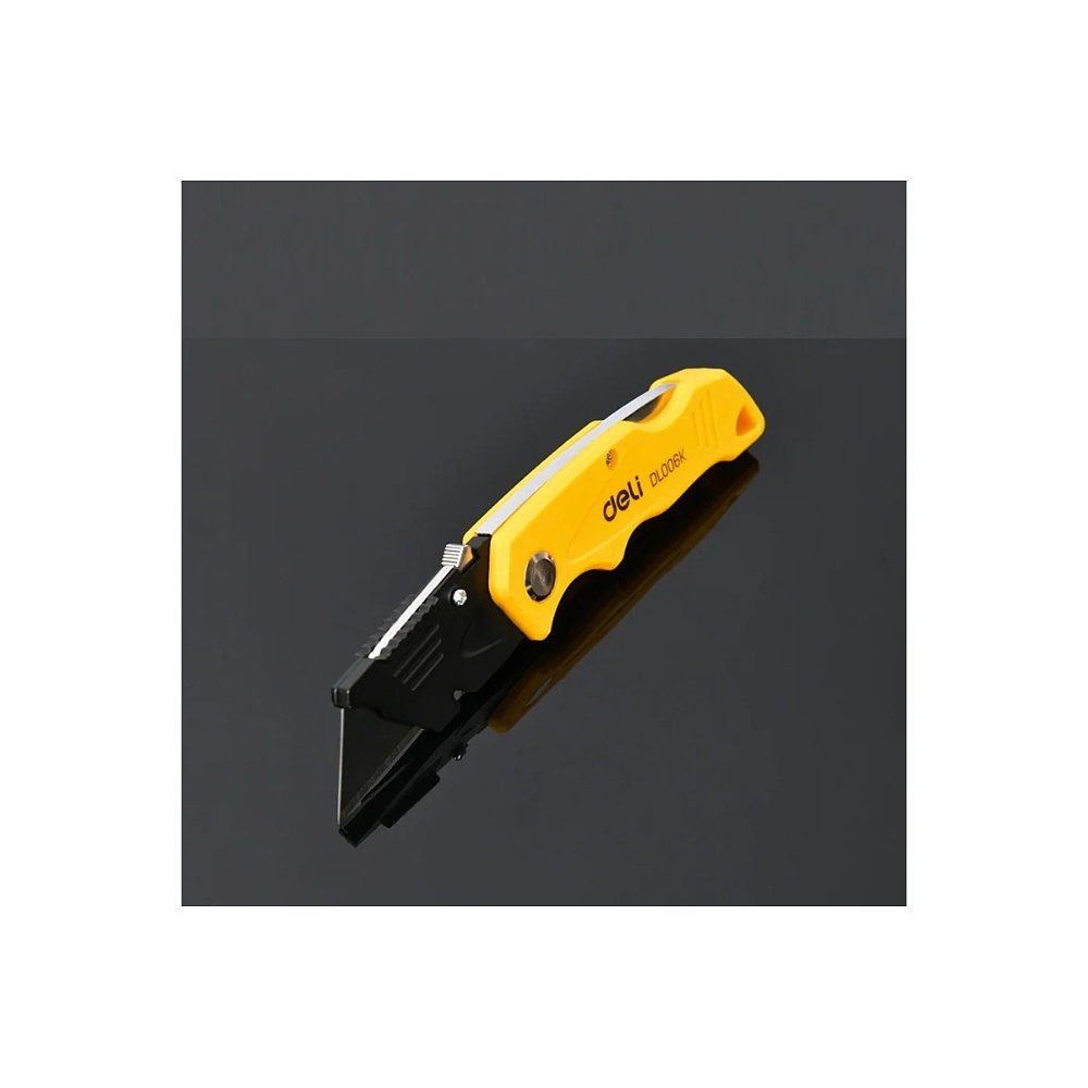 Нож строительный складной Deli YS EDL006K, 19 мм, трапеция - 4