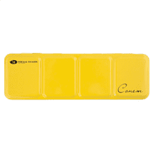 Пенал для акварели "Сонет" на 21 кювету, металл, желтый