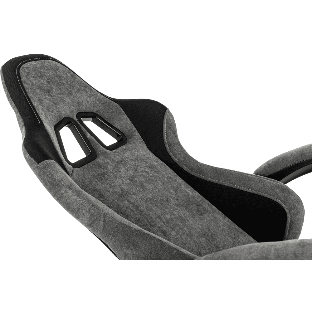 Кресло игровое Бюрократ Knight "Custom/F GR", ткань, пластик, серый, черный - 9