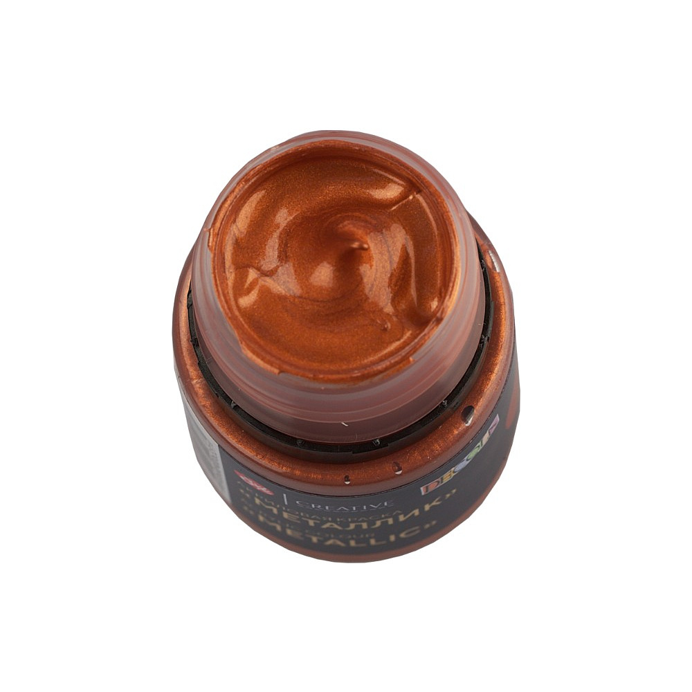 Краска акриловая металлик "Декола", 964 медь, 20 мл., банка - 6