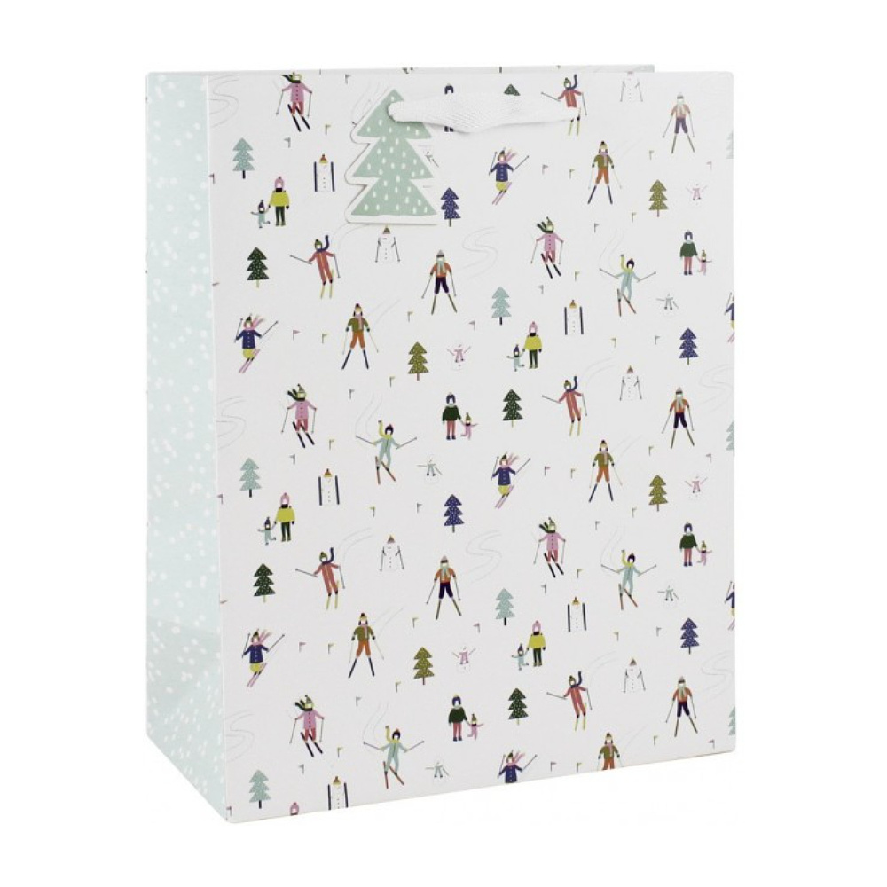 Пакет бумажный подарочный "Neige", 26.5x14x33 см, разноцветный