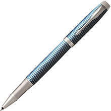 Ручка-роллер Parker "IM Premium Blue Grey CT", 0.5 мм, синий, серый, стерж. черный