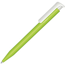 Ручка шариковая автоматическая "Senator Super Hit Bio", 1.0 мм, светло-зеленый, белый, стерж. синий