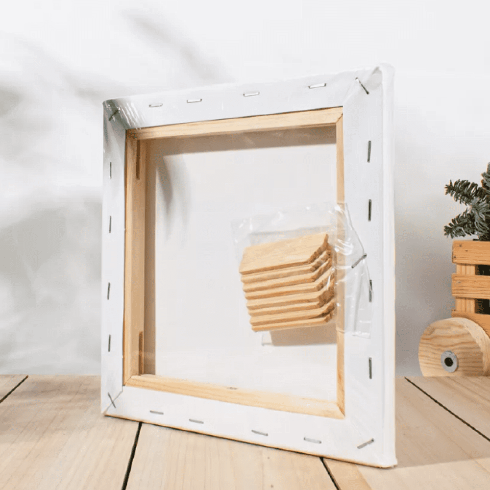 Бумага акварельная на подрамнике "Малевичъ", 20х20 см, хлопок, 300 г/м2, среднее зерно - 4