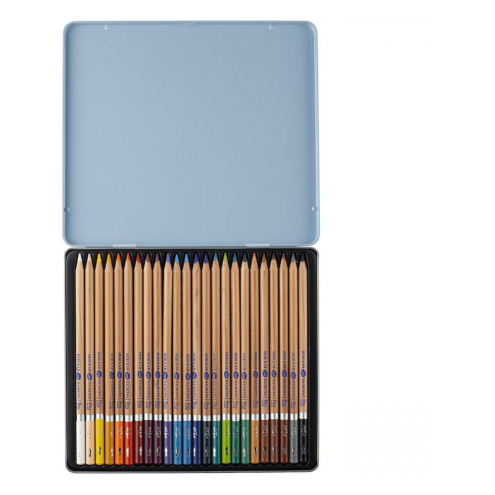 Карандаш акварельный "Белые ночи", набор 24 цветов, жестяной пенал - 3