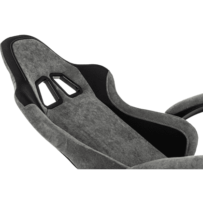 Кресло игровое Бюрократ Knight "Custom/F GR", ткань, пластик, серый, черный - 9