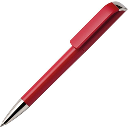 Ручка шариковая автоматическая "Tag", 1.0 мм, красный, серебристый, стерж. синий