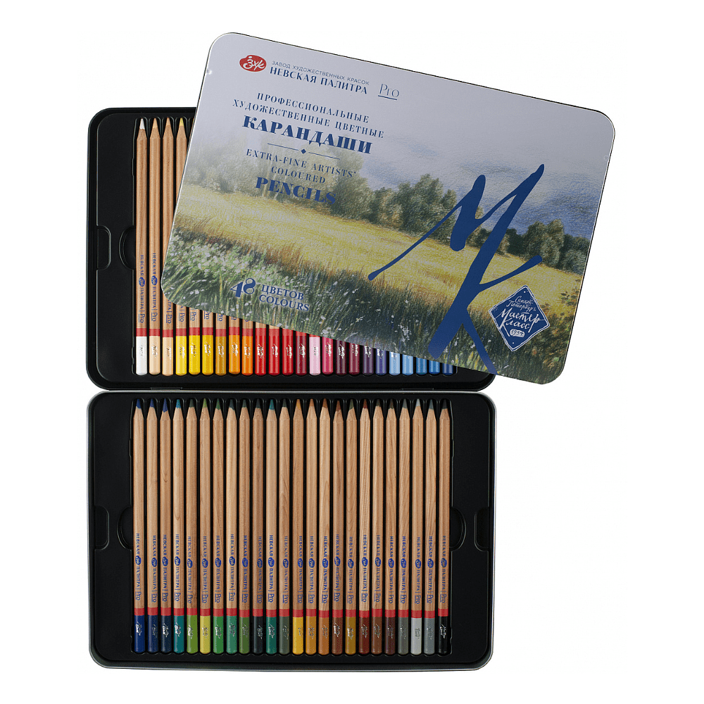 Цветные карандаши "Мастер-Класс", в жестяном пенале, 48 цветов - 2