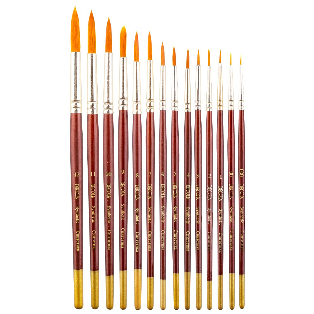 Кисть "Decola", синтетика, круглая, №12 - 3