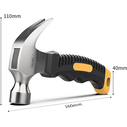 Молоток-гвоздодер Deli YS EDL441008, 0,25 кг, фибергласовая рукоятка - 3