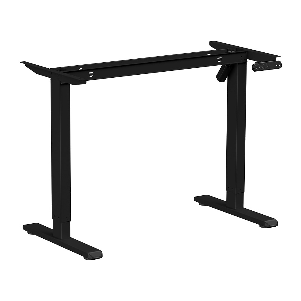 Стол с электроприводом WellDesk Basic 1200x675х18 черный/белый альпийский (9191456+9197776) - 2