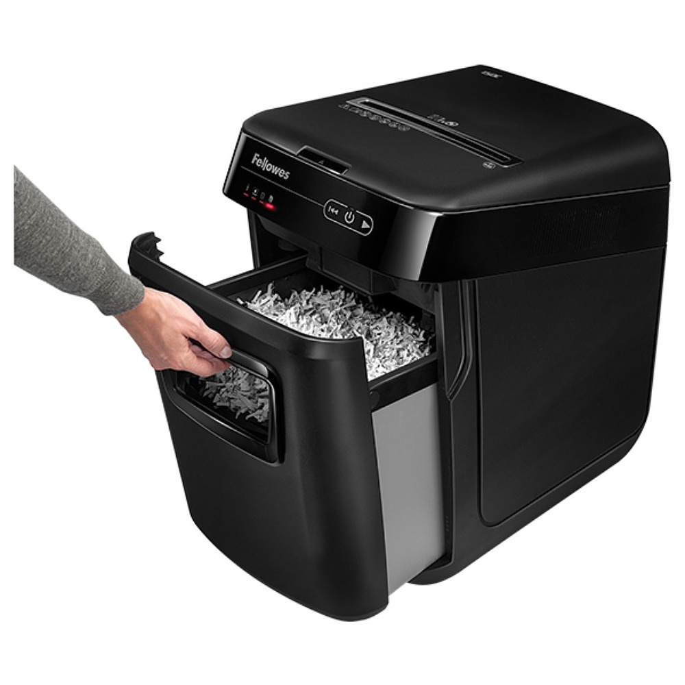 Уничтожитель Fellowes AutoMax 150C, автоподача, DIN P-4, 4х38мм, 150 листов, авто, 32 литра - 5