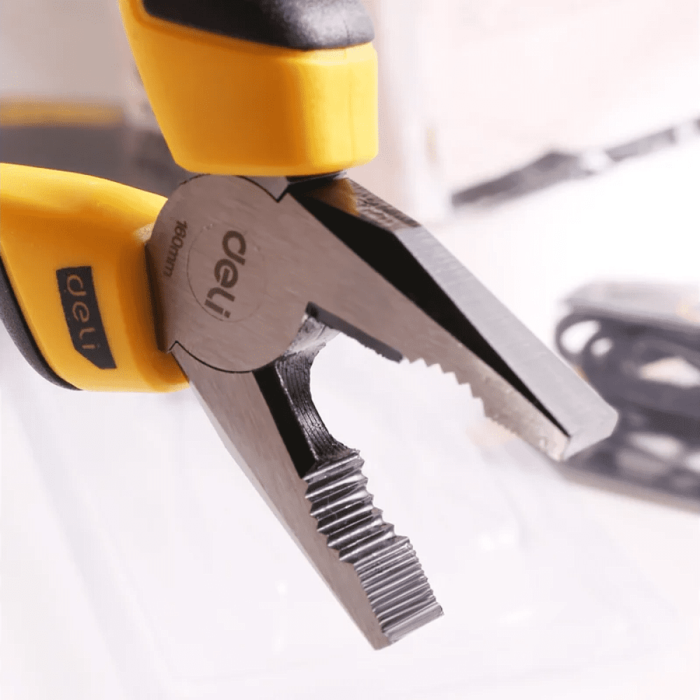 Плоскогубцы Deli YS EDL2006Z, 160 мм, 2-х компонентные рукоятки - 4