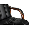 Кресло для руководителя Бюрократ T-9932WALNUT, экокожа, черный, металл, дерево - 9